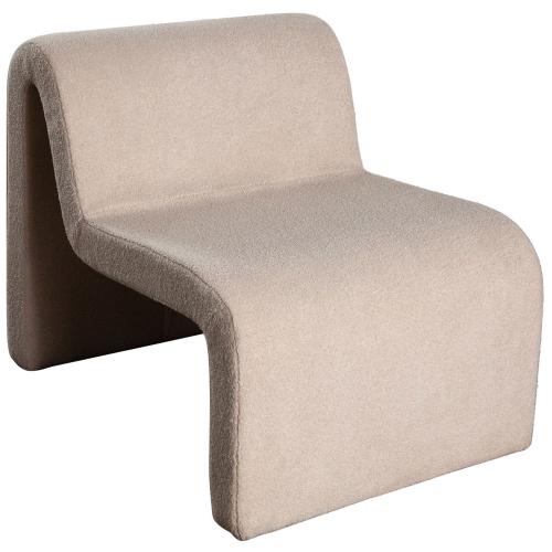 Lana Accent Chair in Camel Looped Shearling Fabric - Furniture City (CA)l