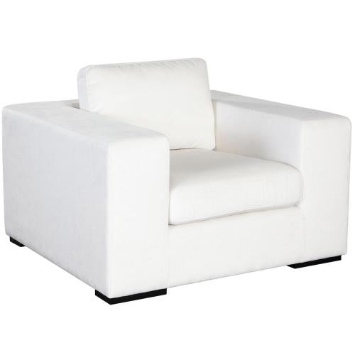 Muse Accent Chair in Mist White Performance Fabric - Furniture City (CA)l