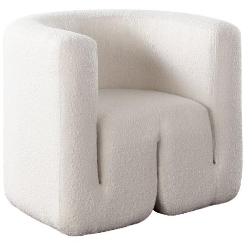 Pulse Accent Chair in Ivory Boucle Fabric - Furniture City (CA)l