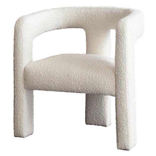 Scout Dining/Accent Chair in Ivory Boucle Fabric - Furniture City (CA)l