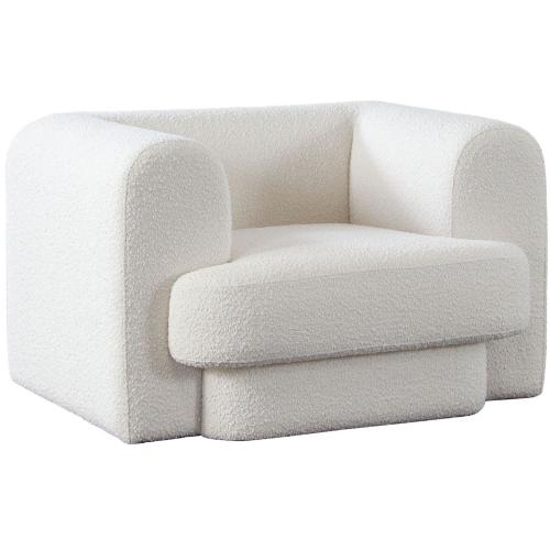 Form Chair in Ivory Boucle Fabric - Furniture City (CA)l