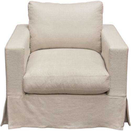 Savannah Slip-Cover Chair in Sand Natural Linen - Furniture City (CA)l