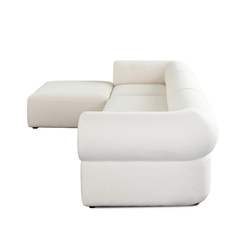 Zia 2PC Modular Sofa in Light Camel Performance Velvet Fabric - Furniture City (CA)l