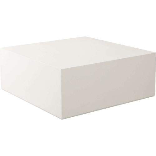 Montage Square Cocktail Table in Ivory Faux Cement Finish