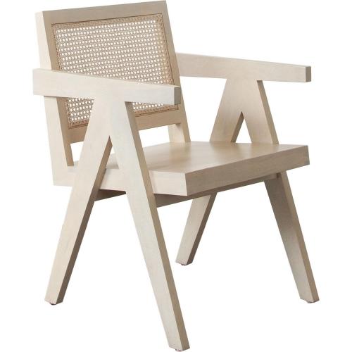 Carter Dining/Accent Chair in Solid Wood Frame in Natural Finish w/ Natural Cane Seat Back - Furniture City (CA)l