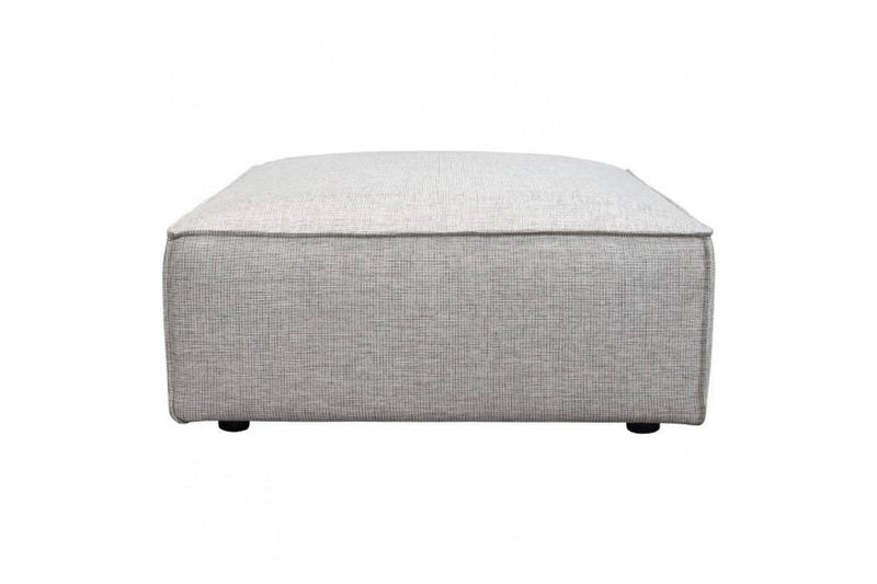 Vice Square Ottoman in Barley Fabric - Furniture City (CA)l