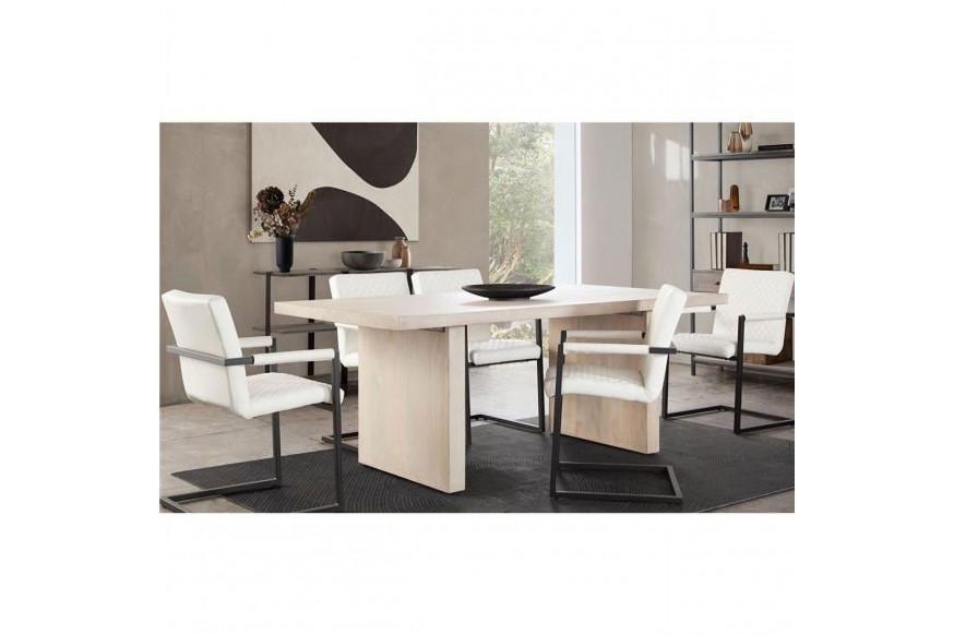 Sonoma 80" Wood Dining Table in Light Natural Grey Wash Finish