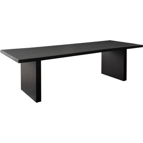 Sonoma 110" Wood Dining Table in Black Finish - Furniture City (CA)l