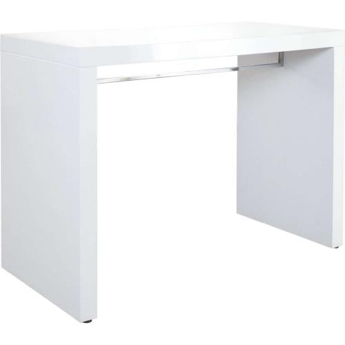 Icon White Lacquer Waterfall Bar Height Table - Furniture City (CA)l