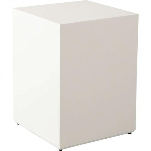 Montage Square End Table in Ivory Faux Cement Finish - Furniture City (CA)l