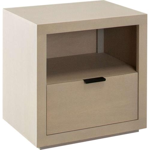 Sonoma 1-Drawer Wood Night Stand in Light Natural Grey Wash Finish - Furniture City (CA)l