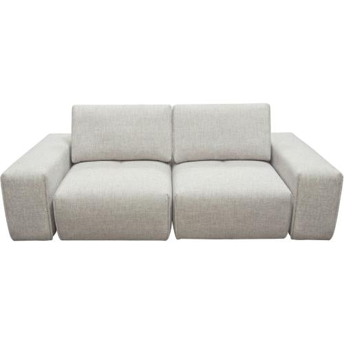 Jazz Modular 2-Seater with Adjustable Backrests in Light Brown Fabric - Furniture City (CA)l