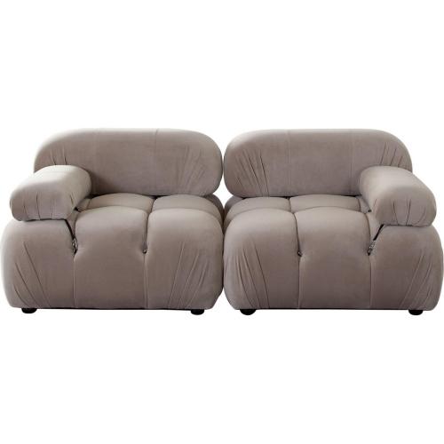 Paloma 2PC Modular 74 Inch Sofa in Mink Tan Velvet - Furniture City (CA)l