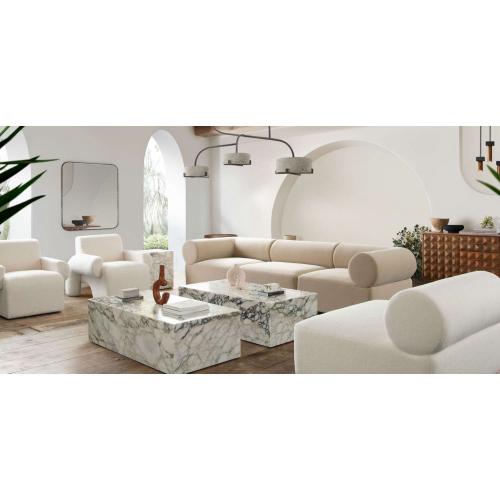 Zia 3PC Modular Sofa in Light Camel Performance Velvet Fabric - Furniture City (CA)l