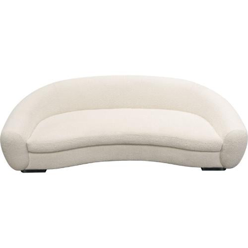 Pascal Sofa in Bone Boucle Textured Fabric w/ Contoured Arms & Back - Furniture City (CA)l