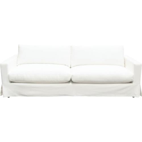 Savannah Slip-Cover Sofa in White Natural Linen - Furniture City (CA)l
