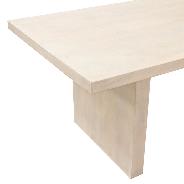 Sonoma 80" Solid Mango Wood Dining Table in Light Natural Grey Wash Finish by Diamond Sofa