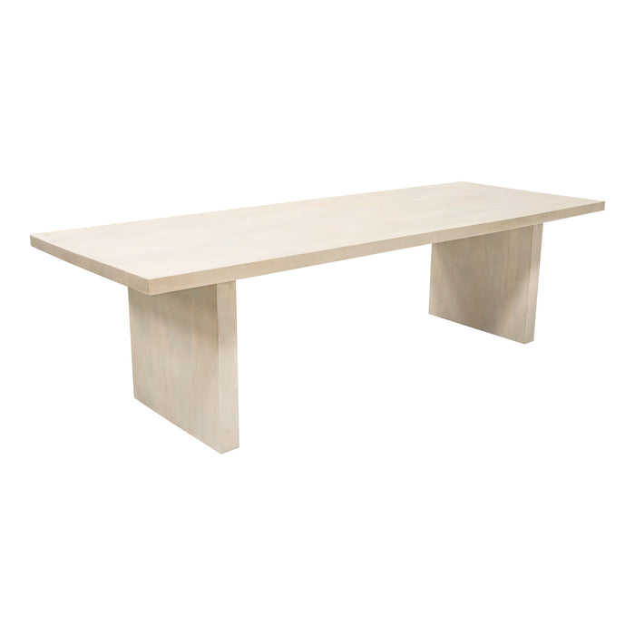 Sonoma 110" Solid Mango Wood Dining Table in Light Natural Grey Wash Finish by Diamond Sofa
