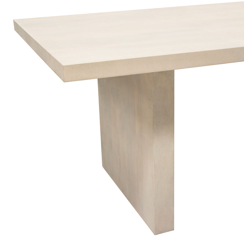Sonoma 110" Solid Mango Wood Dining Table in Light Natural Grey Wash Finish by Diamond Sofa - Furniture City (CA)l