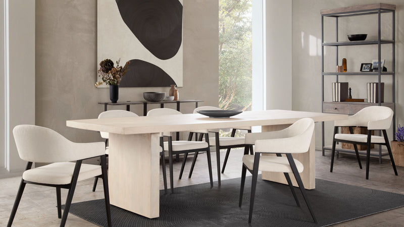 Sonoma 110" Solid Mango Wood Dining Table in Light Natural Grey Wash Finish by Diamond Sofa - Furniture City (CA)l