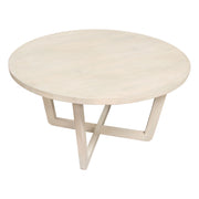 Solano 51" Round Solid Mango Wood Dining Table in Light Natural Grey Wash Finish by Diamond Sofa - Furniture City (CA)l