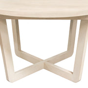 Solano 51" Round Solid Mango Wood Dining Table in Light Natural Grey Wash Finish by Diamond Sofa - Furniture City (CA)l