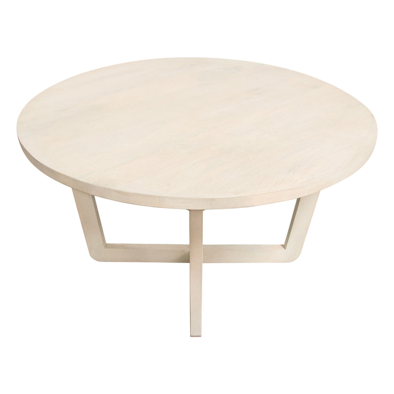 Solano 51" Round Solid Mango Wood Dining Table in Light Natural Grey Wash Finish by Diamond Sofa - Furniture City (CA)l