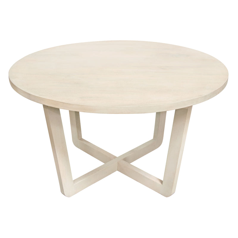 Solano 51" Round Solid Mango Wood Dining Table in Light Natural Grey Wash Finish by Diamond Sofa - Furniture City (CA)l