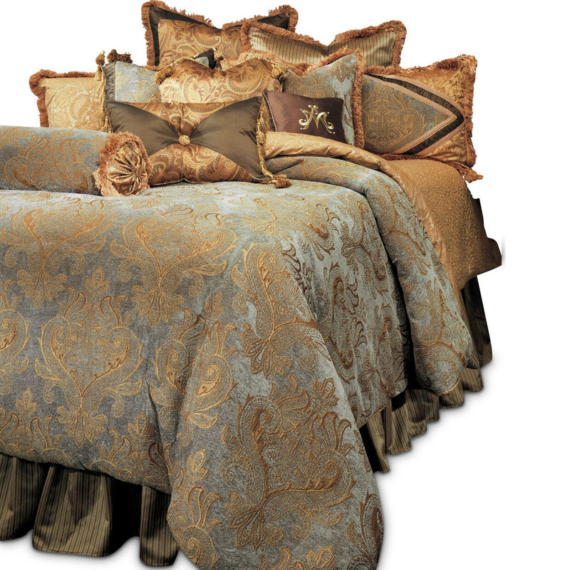 Elizabeth 12-Piece Queen Comforter Set - Aqua
