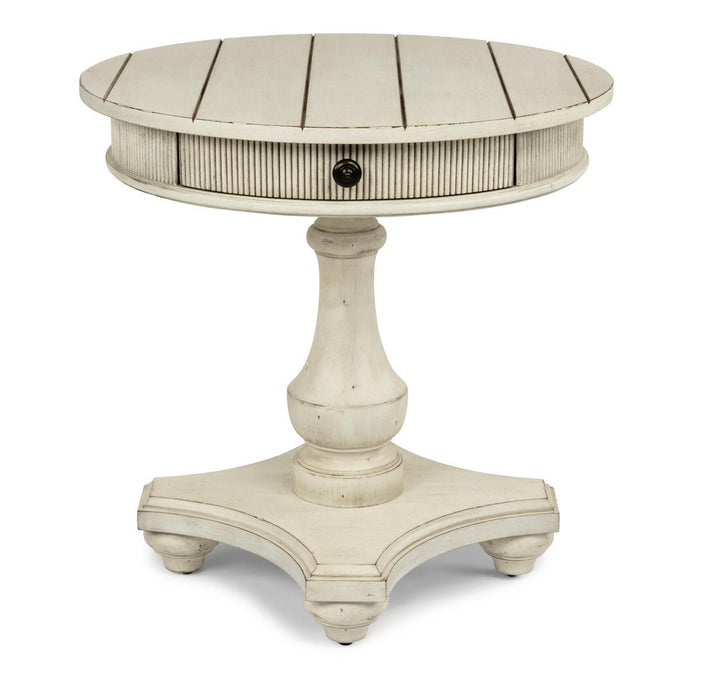 Flexsteel Harmony Round End Table in White