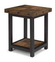 Flexsteel Carpenter Chairside Table in Rustic Brown - Furniture City (CA)l
