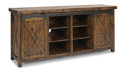 Flexsteel Carpenter Entertainment Base in Rustic Brown - Furniture City (CA)l