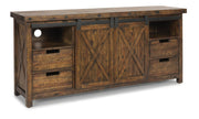 Flexsteel Carpenter Entertainment Base in Rustic Brown - Furniture City (CA)l