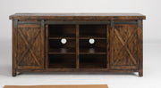 Flexsteel Carpenter Entertainment Base in Rustic Brown - Furniture City (CA)l
