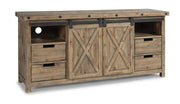 Flexsteel Carpenter Entertainment Base in Rustic Gray - Furniture City (CA)l