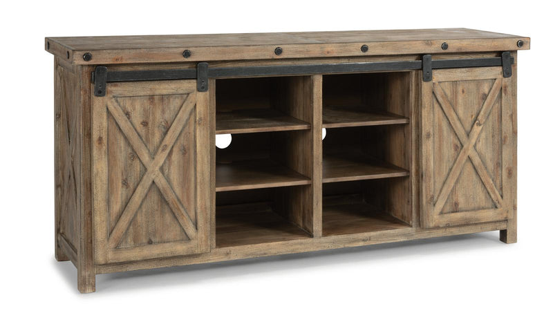 Flexsteel Carpenter Entertainment Base in Rustic Gray - Furniture City (CA)l