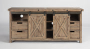 Flexsteel Carpenter Entertainment Base in Rustic Gray - Furniture City (CA)l
