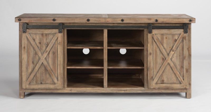 Flexsteel Carpenter Entertainment Base in Rustic Gray - Furniture City (CA)l