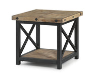 Flexsteel Carpenter Lamp Table in Rustic Gray - Furniture City (CA)l