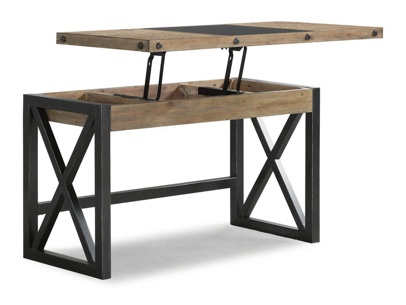 Flexsteel Carpenter Lift-Top Writing Desk in Rustic Gray - Furniture City (CA)l