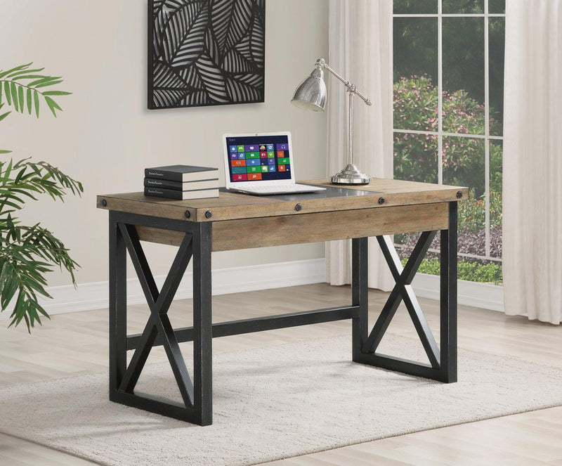 Flexsteel Carpenter Lift-Top Writing Desk in Rustic Gray - Furniture City (CA)l