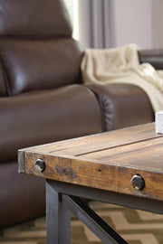 Flexsteel Carpenter Rectangular Coffee Table in Rustic Brown - Furniture City (CA)l