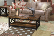 Flexsteel Carpenter Rectangular Coffee Table in Rustic Brown - Furniture City (CA)l