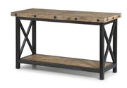 Flexsteel Carpenter Sofa Table in Rustic Gray - Furniture City (CA)l