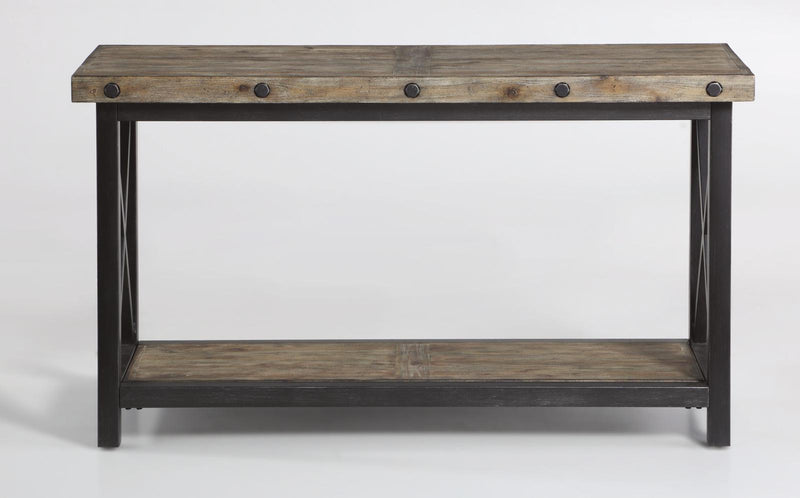 Flexsteel Carpenter Sofa Table in Rustic Gray - Furniture City (CA)l