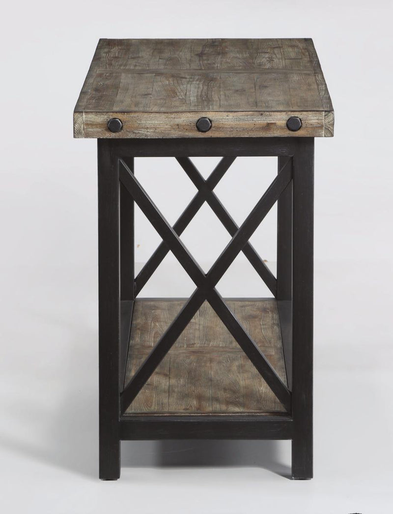 Flexsteel Carpenter Sofa Table in Rustic Gray - Furniture City (CA)l