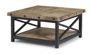 Flexsteel Carpenter Square Cocktail Table in Rustic Gray - Furniture City (CA)l