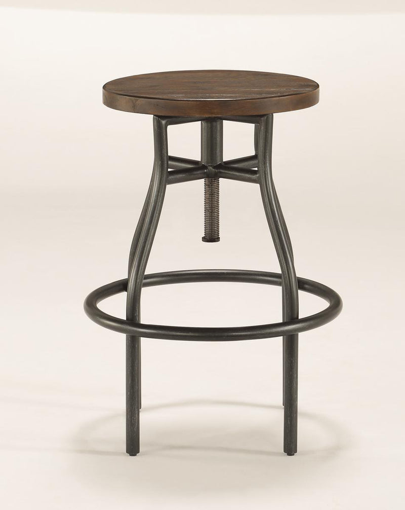 Flexsteel Carpenter Stool in Rustic Brown - Furniture City (CA)l