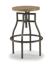 Flexsteel Carpenter Stool in Rustic Gray - Furniture City (CA)l