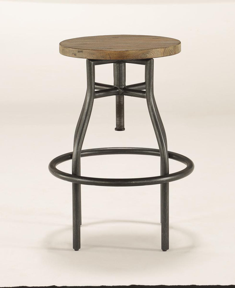 Flexsteel Carpenter Stool in Rustic Gray - Furniture City (CA)l